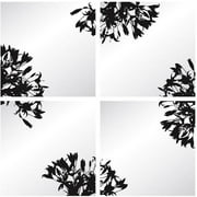 4 Piece 8x8 Asst Bouquet Silk Screen Mir