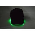 thumbnail image 2 of LED Light Glow Club Party Sports Athletic Black Fabric Travel Hat Cap Red Light, 2 of 8