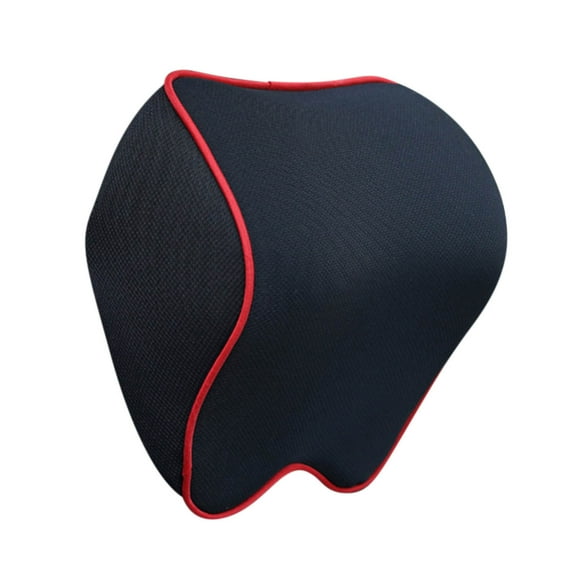 Qholemyo 100% Memory Foam Car Neck Pillow Adjustable Strap Cervical Support Pillow Travel Essentials Breathable Removable Cover