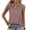 *Pink, variant on ClodeEU Womens Lapel Collared Quarter Zip Tank Tops ,Summer Sleeveless V Neck Business Blouses Shirts White,Womens Plus L