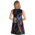 thumbnail image 2 of Bixox Robe Sans Manches à Imprimé Tortue Colorée pour Femmes avec Poches, Robe Décontractée Longueur Genou pour l'Été-3x-Grand, 2 of 7