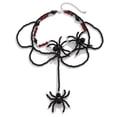 thumbnail image 1 of Collier Araignée Gothique Vintage Pendentif Araignée Halloween Style Punk Bijou Animal Reptile, 1 of 5