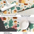 thumbnail image 3 of Brown Green Mushroom Fruit Leaf Beige Pattern Kitchen Rug Mat,Kitchen Runner Rugs Non Skid Washable,Decorative Kitchen Floor Mats for Kitchen,Sink,Laundry,17"X47", 3 of 5
