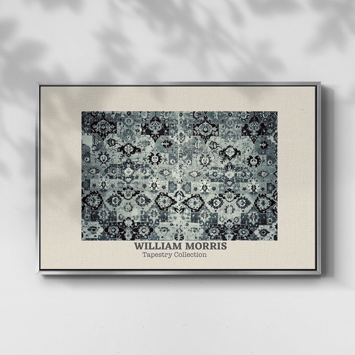 Vintage Abstract Print-XXXIV Framed in Silver Wood Gallery Wrapped Canvas 17 in. x 25 in.