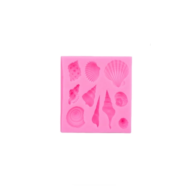 Yuarrent Molde de silicona de estrella de mar de concha, forma encantadora, utensilios para decoración de tortas con Fondant, de jabón, Herramientas y accesorios para hornear S