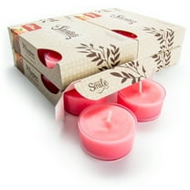 Dickens Christmas Tealight Candles Bulk Pack - 24 Pink Premium Scented Tea Lights - Natural Oils - Shortie's Candle Company