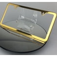 thumbnail image 2 of Slim 2 Holes Style Powder Coated Gold Stainless Steel License Plate Frame, 2 of 4