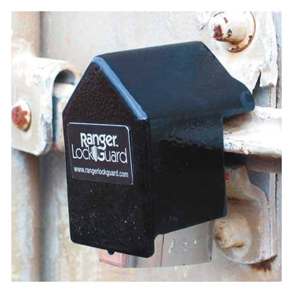Ranger Lock Padlock Guard,Hardened Steel,Blk,2-3/4"L RGCU-00