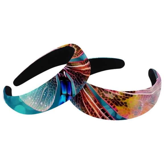 Pack of 2 Dragonfly Headbands for Washing Face or Facial, Skincare Makeup Headbands for Face Washing, Skin Treatment