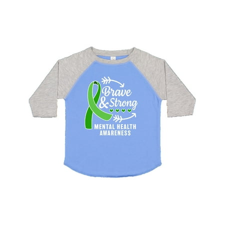 

Inktastic Mental Health Awareness Brave and Strong with Arrows Gift Toddler Boy or Toddler Girl T-Shirt