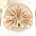 thumbnail image 3 of Efavormart 20"x20" Nude Wholesale SATIN Linen Napkins For Wedding Birthday Restaurant Party Tableware Decoration - 5 PCS, 3 of 11