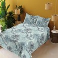 thumbnail image 2 of Ambesonne Rose Pattern Fitted & Flat Sheet with Shams 4 Pcs Set, Bohemian Forest Print, Full, Almond Green Seafoam, 2 of 5