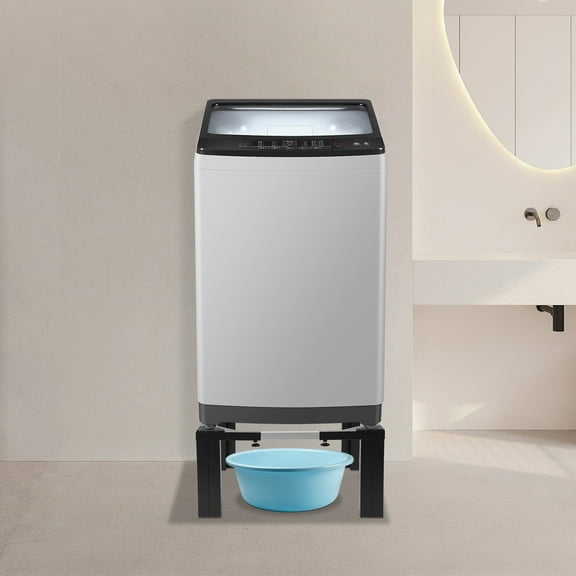 Heavy Duty Washing Machine Stand, 500KG Load Adjustable Refrigerator Washer Dryer Base Anti-Rust Black