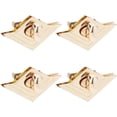 thumbnail image 2 of 1 box reg Alloy bag Twist Lock Clasps Handbags Turn Lock with Iron Screws and Shim Triangle Light golden 3.1x0.6x0.7cm Hole: 3.2mm 4sets/box, 2 of 5