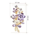 thumbnail image 7 of Eosunjian Women Elegant Bouquet Shape Brooch Shiny Rhinestones Inlaid Pin Suit Collar Shawl Scarf Badge Costume Accessories Purple, 7 of 7