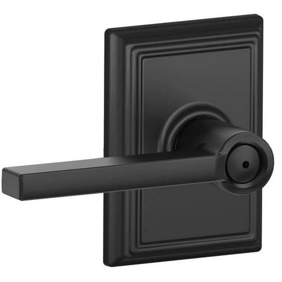 SCHLAGE F40LAT622ADD F40-LAT-ADD Latitude Privacy Door Lever Set with Decorative Addison Trim