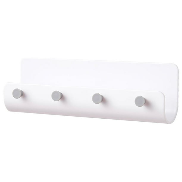 Portallaves de pared para la entrada, llavero con adhesivo de pared, pared con 4 ganchos para llaves, llavero de pared, llavero de pared