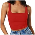 thumbnail image 5 of Womens Tank Top Sleeveless Square Neck Fitting Women Basic Tops Women Summer Trendy Womens Clothes, 5 of 5