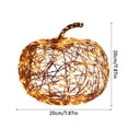 thumbnail image 2 of Twinkling Illuminated Vine Pumpkin - Warm Lighted Natural Woven Vine Pumpkin Tabletop Decor – Rustic Farmhouse Autumn Harvest Mantel & Shelf Seasonal Ornament, 2 of 6