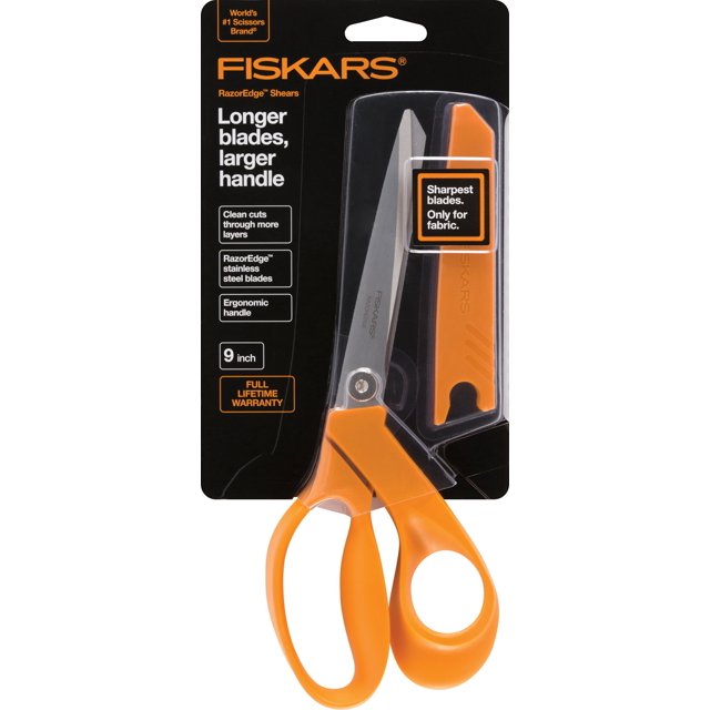 Tijeras para tela Fiskars RazorEdge de 9 pulgadas, paquete de 1 unidad
