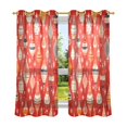 thumbnail image 6 of Yayeee Window Curtains Set of 2 for Living Room Light Filtering 63"x52", Red Christmas Ornaments Pattern, 6 of 7