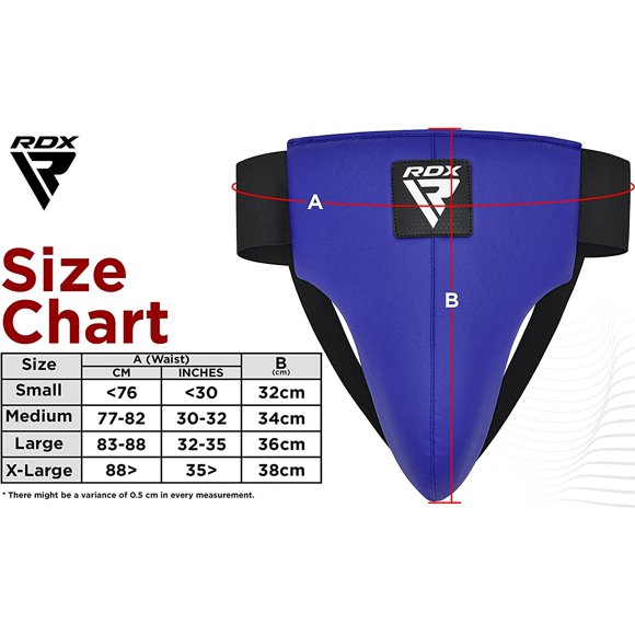 RDX R1 Abdominal Groin Guard, Blue, LARGE
