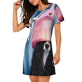 thumbnail image 2 of Logiee Dog in Hairdresser Print Nightgowns for Women,Soft Short-Sleeved Lightweight Sleepwear, Loose Sleepshirts, 2 of 6