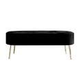 thumbnail image 5 of Castle Place Modern Luxury Upholstered Velvet Love Seat with Bench and Coffee Table, Black, 5 of 9