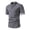 01 Gray, variant on YueHuiYing Men's Casual Short-Sleeve Shirt Classic Button-Down Style Summer Golf T-Shirt with Collar Black M