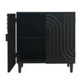 thumbnail image 5 of Modern Black Wood Storage Cabinet with Decorative Door, 30in Accent Sideboard for Living Room, Bedroom, or Entryway, 5 of 14