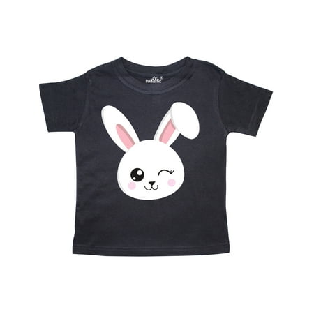 

Inktastic Cute Bunny Bunny Head White Bunny Winking Bunny Gift Toddler Boy or Toddler Girl T-Shirt