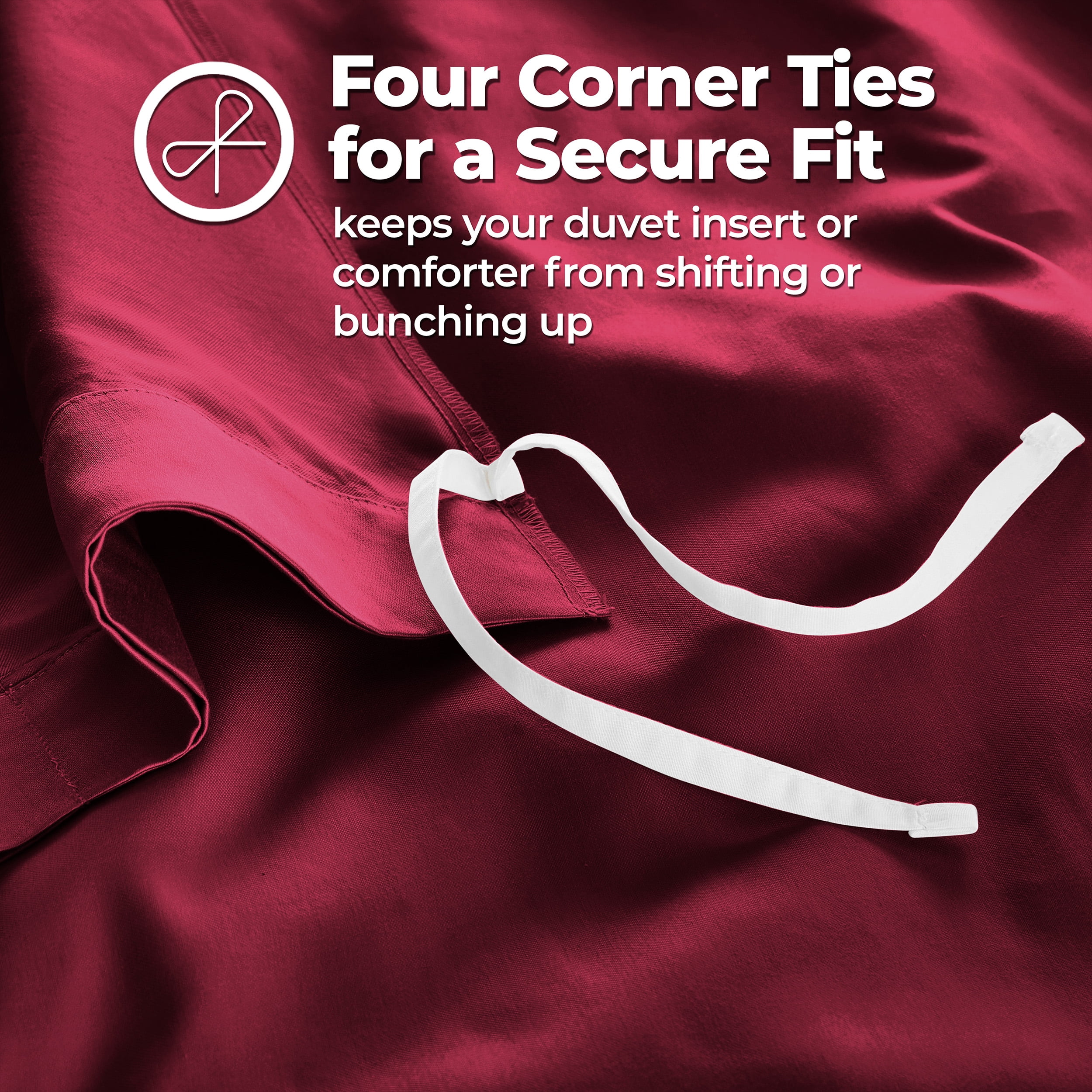 Superior Egyptian Cotton Duvet Cover Set, King/ Cal King, Burgundy