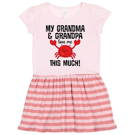 

Inktastic Grandma Grandpa Love Me Boys Gift Toddler Girl Dress
