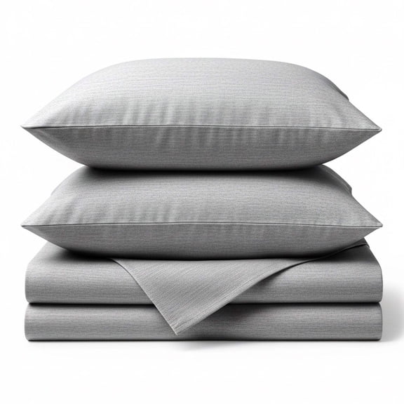 BedVoyage Soft Twin Sheets - Melange Luxury Bedroom Sheet Set, 3pc Softest Cooling Bedding, Viscose Derived from Bamboo and Cotton, Deep Pocket 18" - Silver