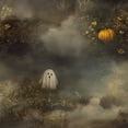 thumbnail image 2 of Gothic Peel and Stick Wallpaper Vintage Halloween Ghost Pumpkin Autumn White Ghost Sheet Black Hollow Contact Paper 17.7in x 9.8ft Wallpaper Removable Self Adhesive Wall Paper for Bedroom, 2 of 8