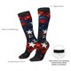 thumbnail image 4 of Balery Red Blue White Stars Calcetines novedosos Calcetines deportivos Calcetines hasta la rodilla Calcetines de algodón Calcetines originales y geniales, 4 of 6