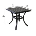 thumbnail image 5 of Benjara 22" Wynn Outdoor Patio Metal End Table- Pattern Top- Black, 5 of 5