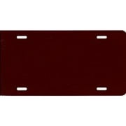 Burgundy Blank License Plate