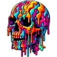 thumbnail image 3 of CafePress - Vibrant Psychedelic Skull - Cotton Baseball Jersey, 3/4 Raglan Sleeve Shirt, 3 of 4