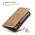 thumbnail image 5 of CaseMe Leather for iPhone 17 Pro Max Case, Flip Wallet Leather Case with Card Holder Magnetic Closure Shockproof Kickstand Protective Phone Cases Cover for iPhone 17 Pro Max,Brown, 5 of 12