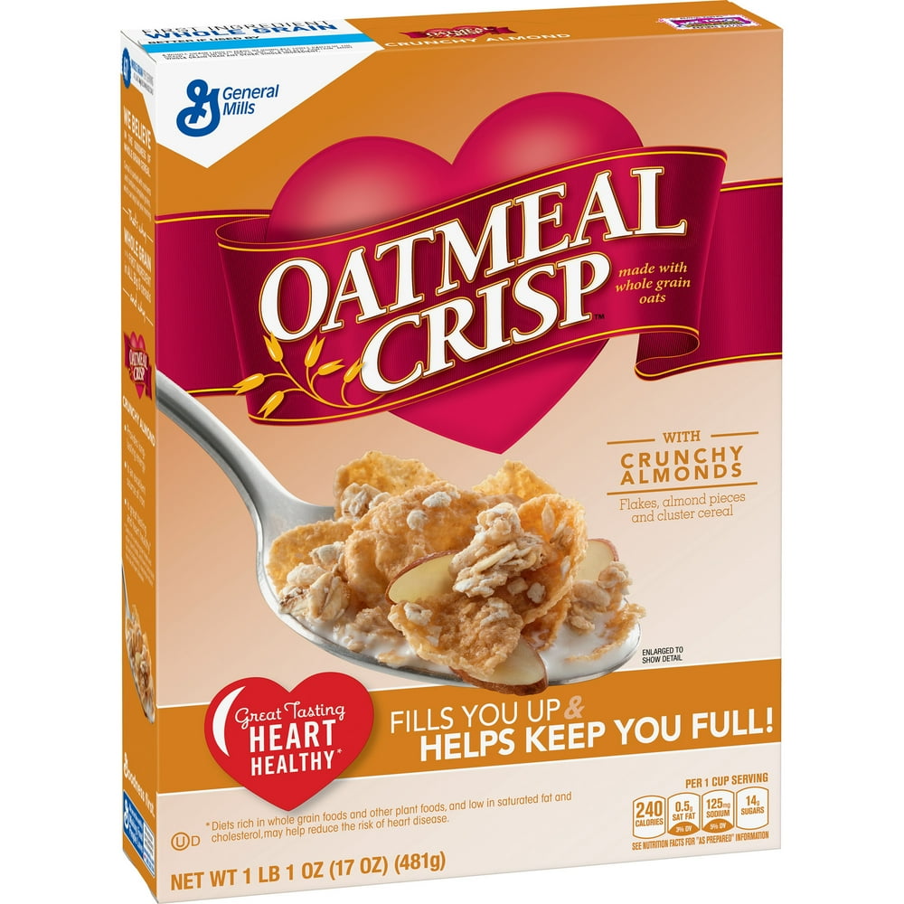 Oatmeal Crisp with Crunchy Almond Cereal, 17 oz Box
