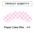 thumbnail image 3 of Moldes para cupcakes LUCKYQUBE 24 forros rosa a cuadros, 3 of 8