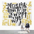 thumbnail image 2 of UFAEZU Alphabet Alphabet Letters The Written with Brush Hand Drawn Letters Brush Wall Art Hanging Tapestry Home Decor for Living Room Bedroom Dorm 51x60 inch, 2 of 2
