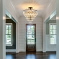 thumbnail image 5 of YYJLX  8-Lights Crystal Bronze Large Chandelier Modern Semi Flush Mount  Fixture Antique Ceiling Lamp for Living Room Dining Room Bedroom Entryway, 5 of 16