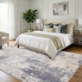 thumbnail image 2 of NewBuros Area Rugs 6'x9', Modern Abstract Non-Slip Washable Rugs for Living Room, Soft Low Pile Stain Resistant Indoor Carpet for Bedroom Dining Room Playroom, Gray Yellow, 2 of 11