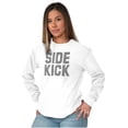 thumbnail image 3 of Sidekick Superhero BFF Bestie Forever Plus Size Long Sleeve Graphic Tee Shirt Brisco Brands 3X, 3 of 5