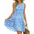 thumbnail image 3 of UVN Summer Tank Dresses for Women Crew Neck Flowy Midi Ladies Beach Dresses Casual Sleeveless Sundresses with Pockets, 3 of 9