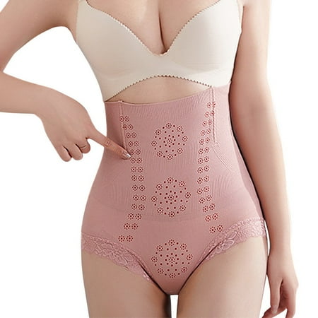 MoneRffi Restoration Shaper Wear Tummy Control Women Body Shaper Slim Panties Underwear High Waist Shapewear M/L/XL/2XL/3XL/4XL Flat Belly Panties Ladies Panty Lace Breathing Comfort Briefs