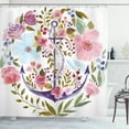 thumbnail image 1 of Ambesonne Watercolor Shower Curtain, Marine Anchor Ivy, 69"Wx70"L, Multicolor, 1 of 3