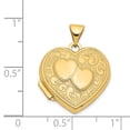 thumbnail image 4 of 14K Yellow Gold Charm Pendant Locket 24 mm 19 Double Heart, 4 of 4